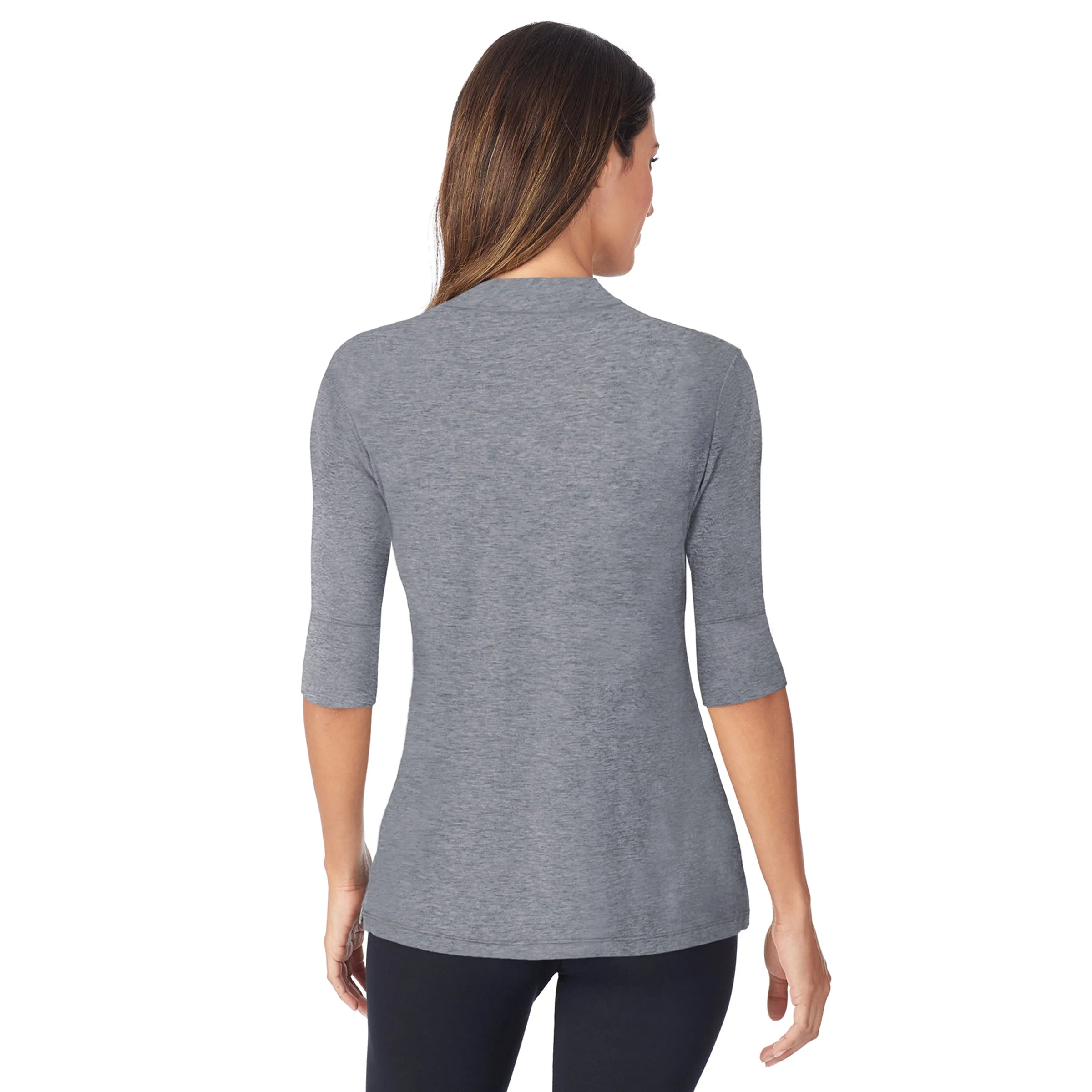 Softwear With Stretch Elbow Sleeve Mock Neck