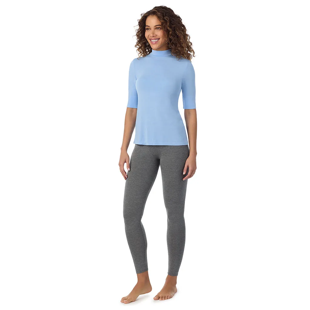 Softwear With Stretch Elbow Sleeve Mock Neck