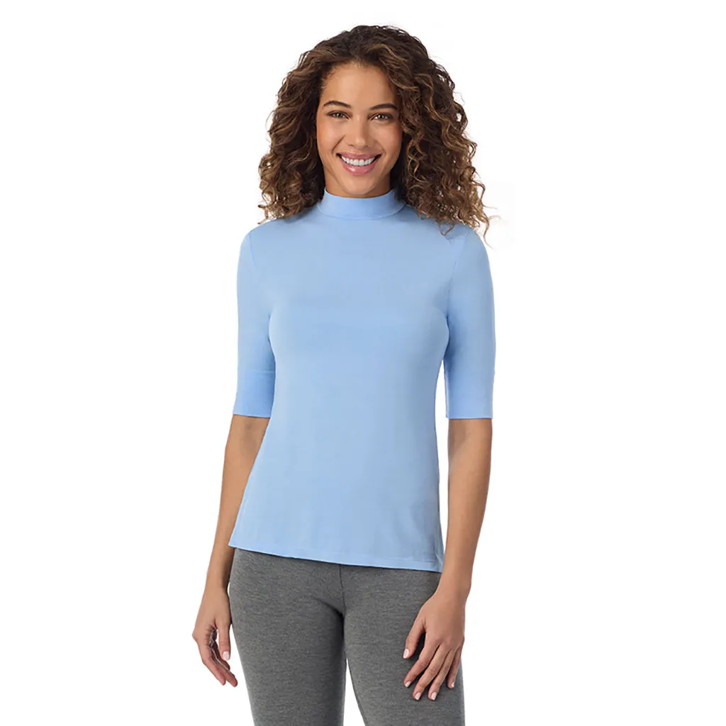 Softwear With Stretch Elbow Sleeve Mock Neck