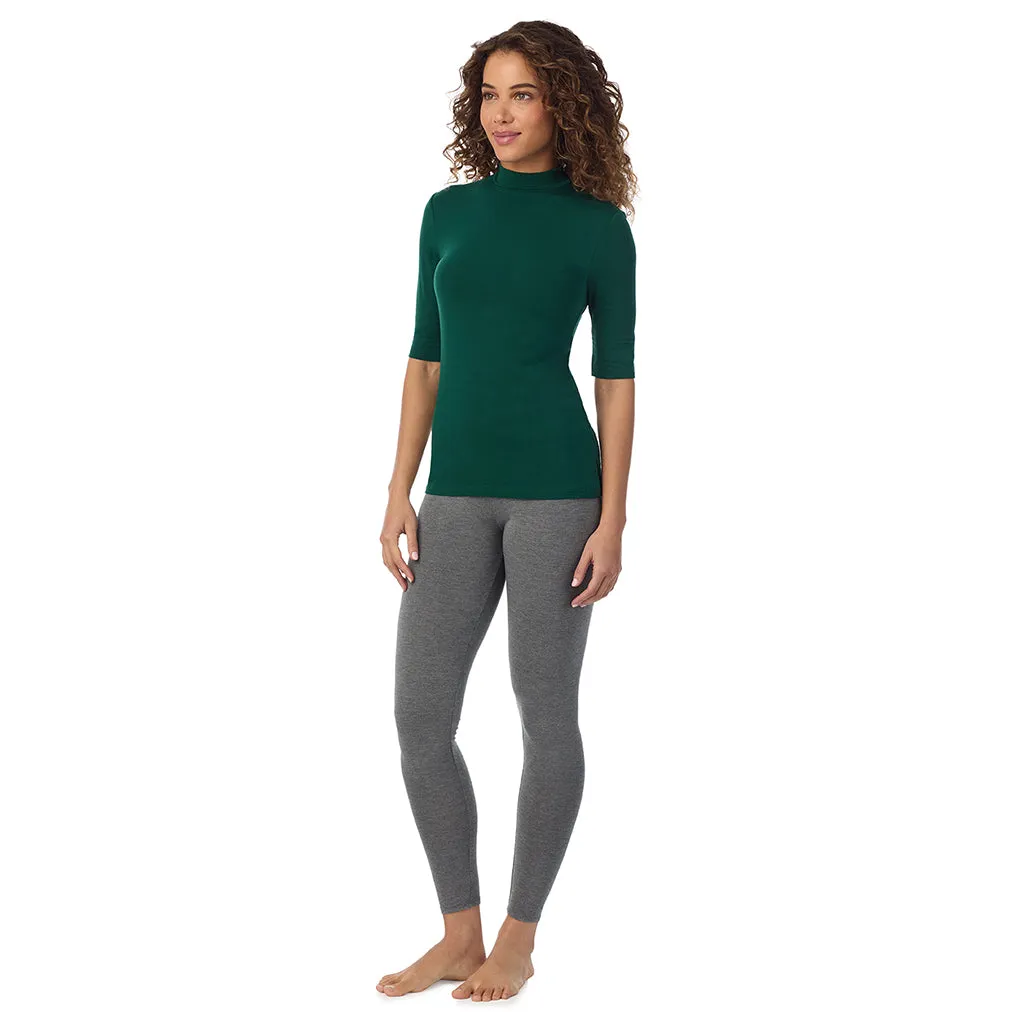 Softwear With Stretch Elbow Sleeve Mock Neck