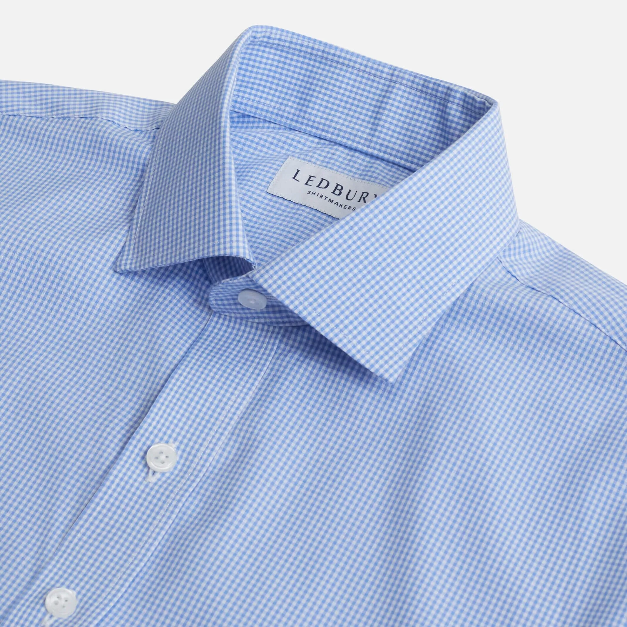 The Blue Wheeler Non Iron Micro Gingham Custom Shirt