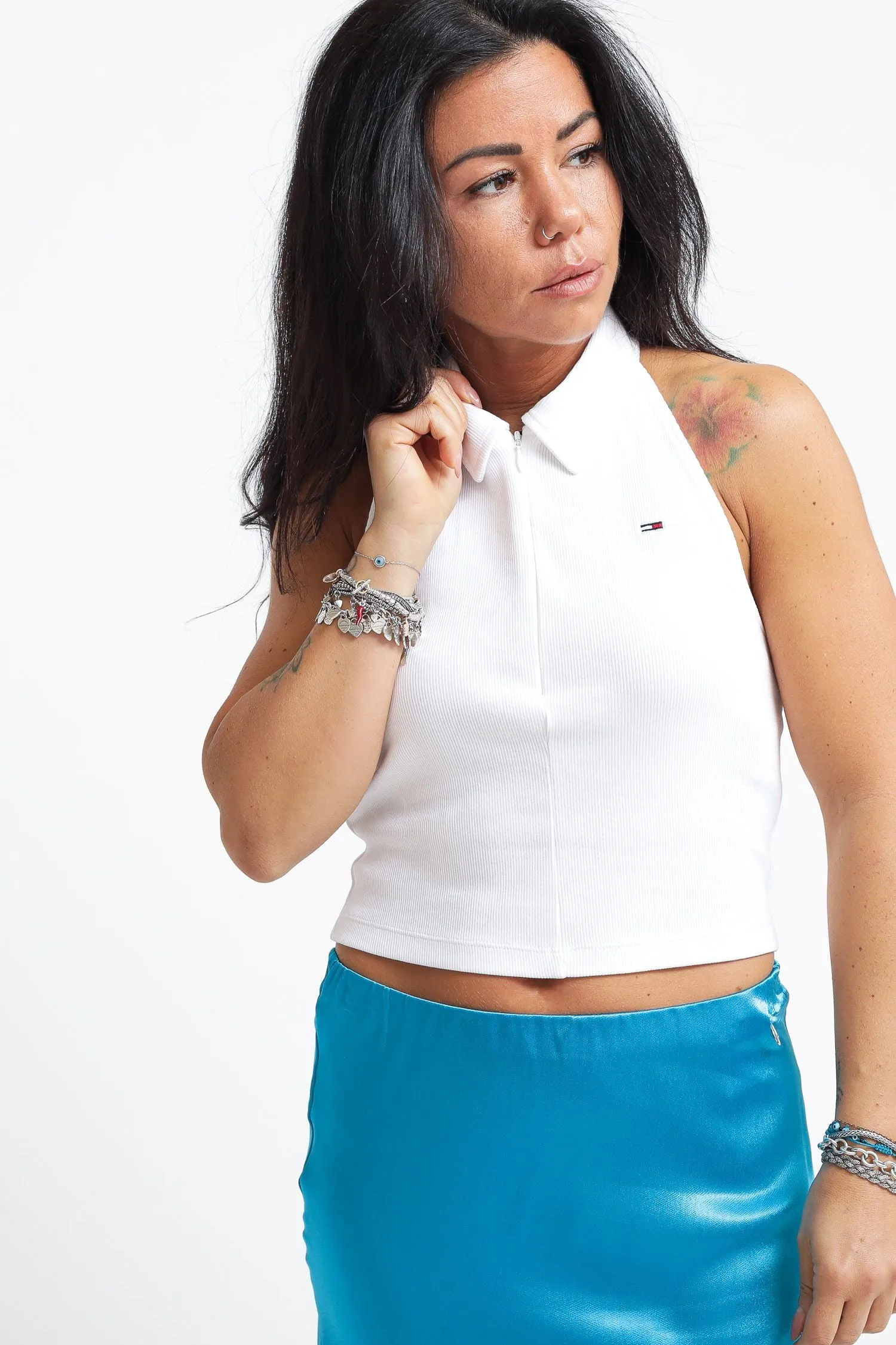 Tjw Zip Thru Sl Polo - White