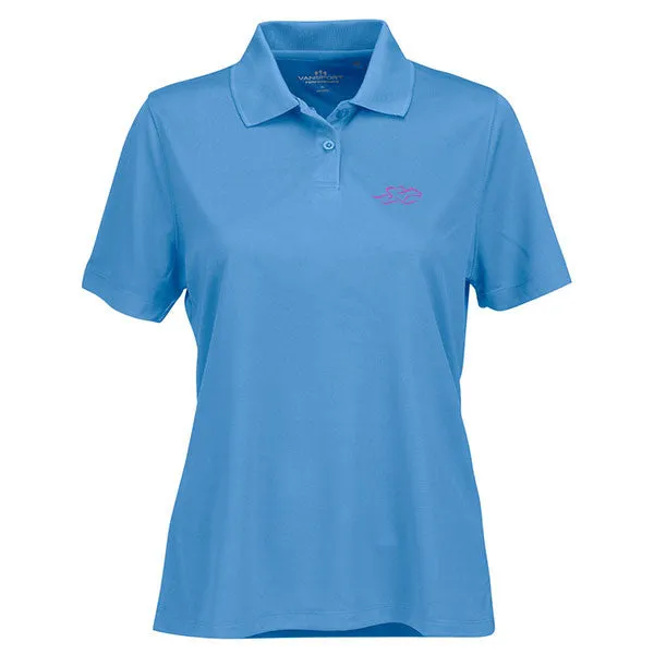 Two Button Mesh Polo - Carolina Blue