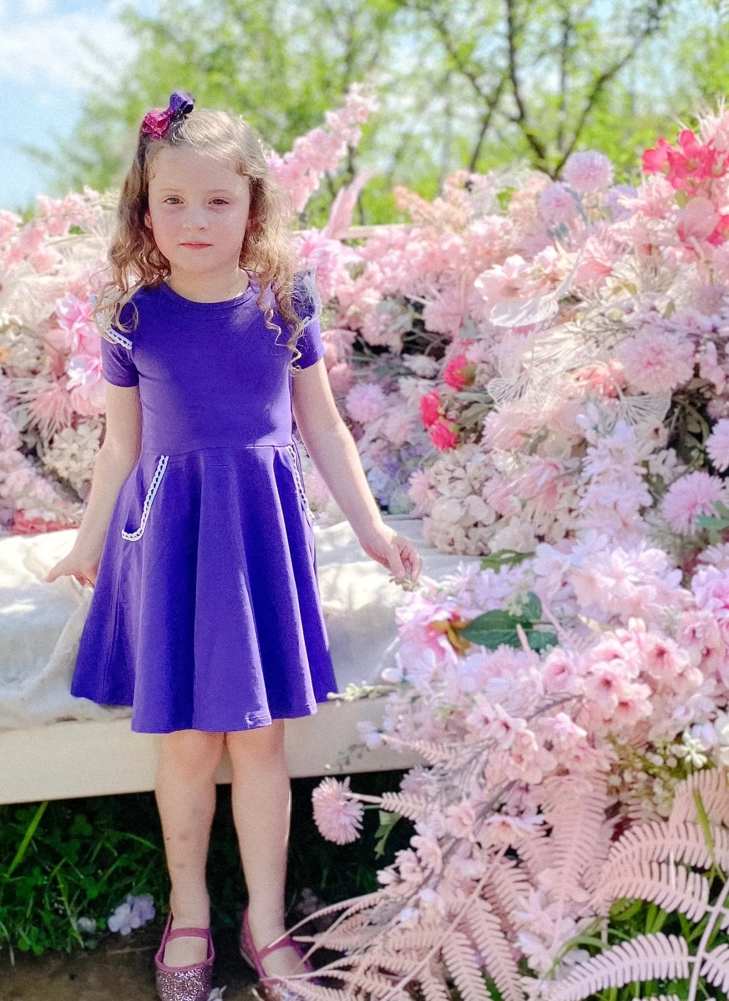 ULTRA VIOLET TWIRLY GIRL DRESS