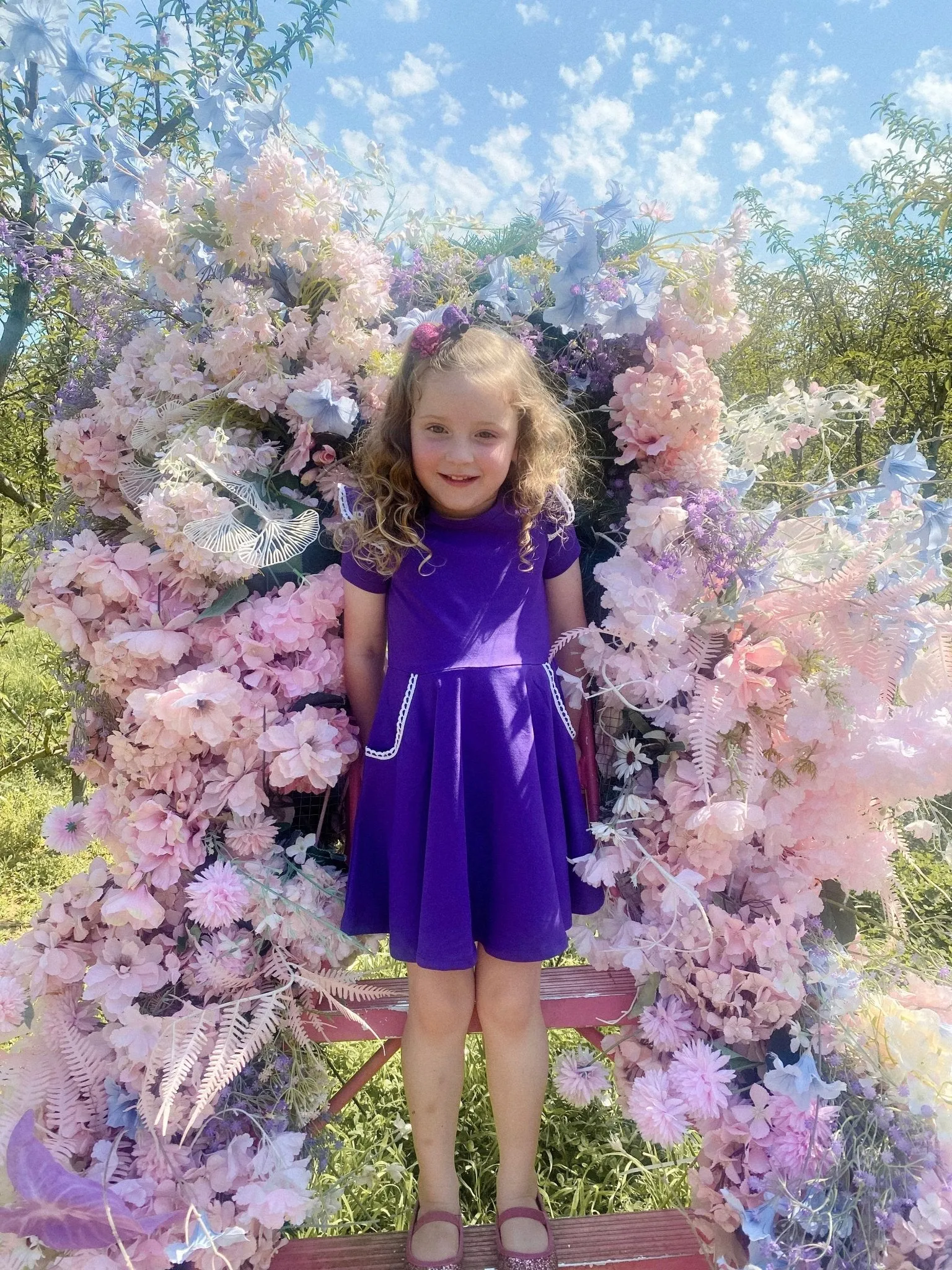 ULTRA VIOLET TWIRLY GIRL DRESS