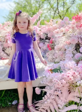 ULTRA VIOLET TWIRLY GIRL DRESS