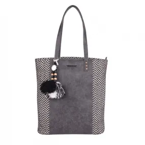 Women Black & White Womens Tote Bag Medium Size With Beautiful Hanging