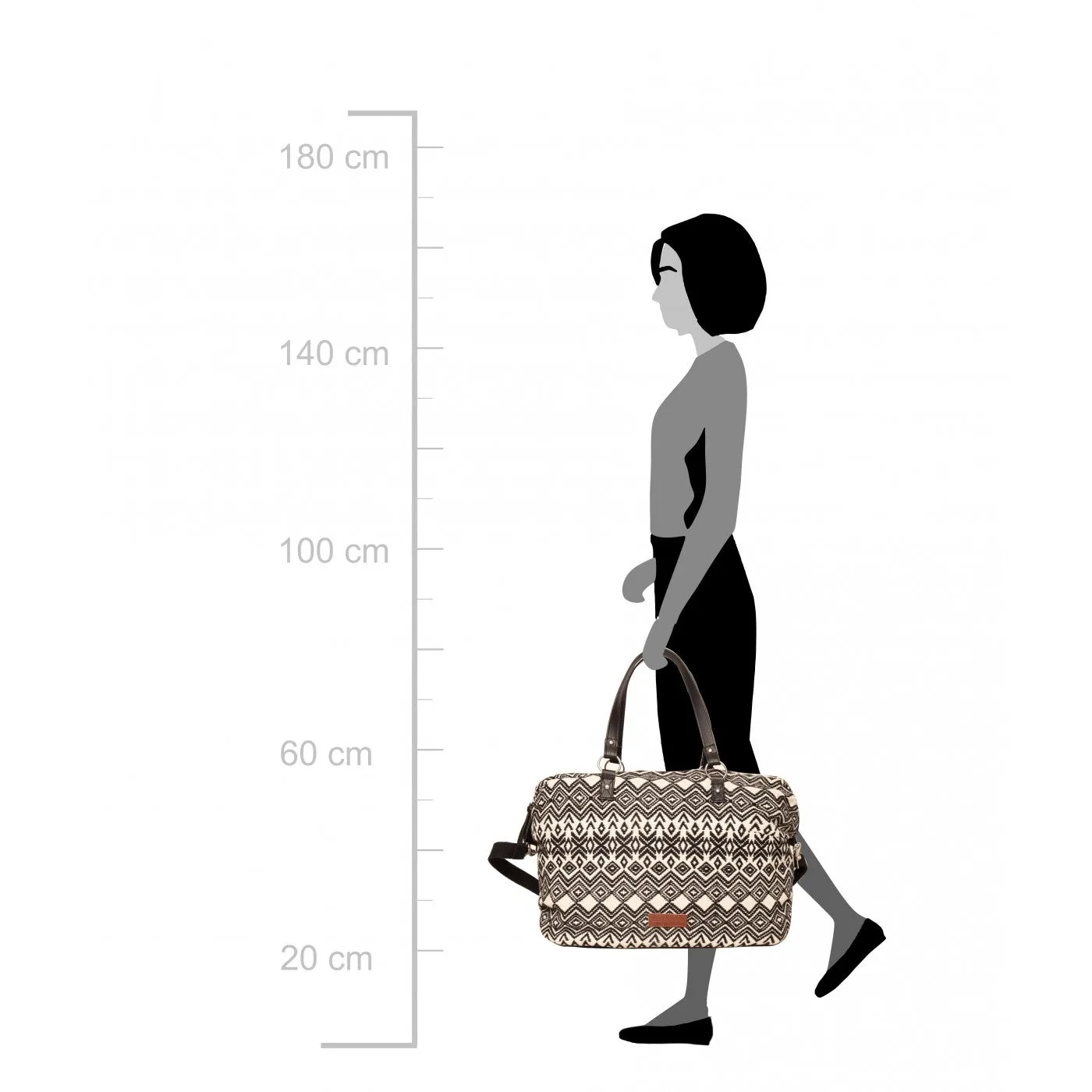Women Black White Womens Weekender Bag Big Size