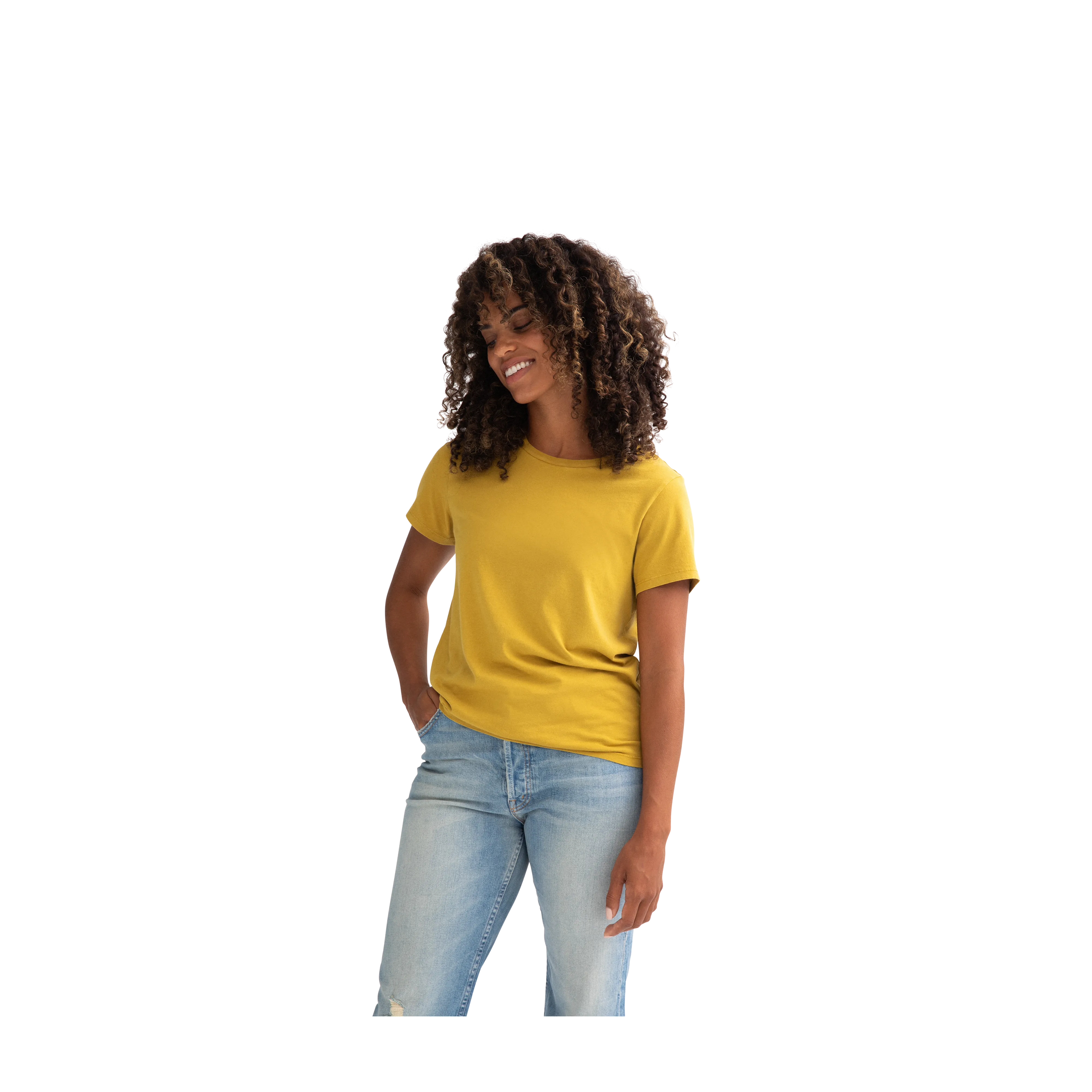 Women's Garment Wash Crew Neck T-Shirt