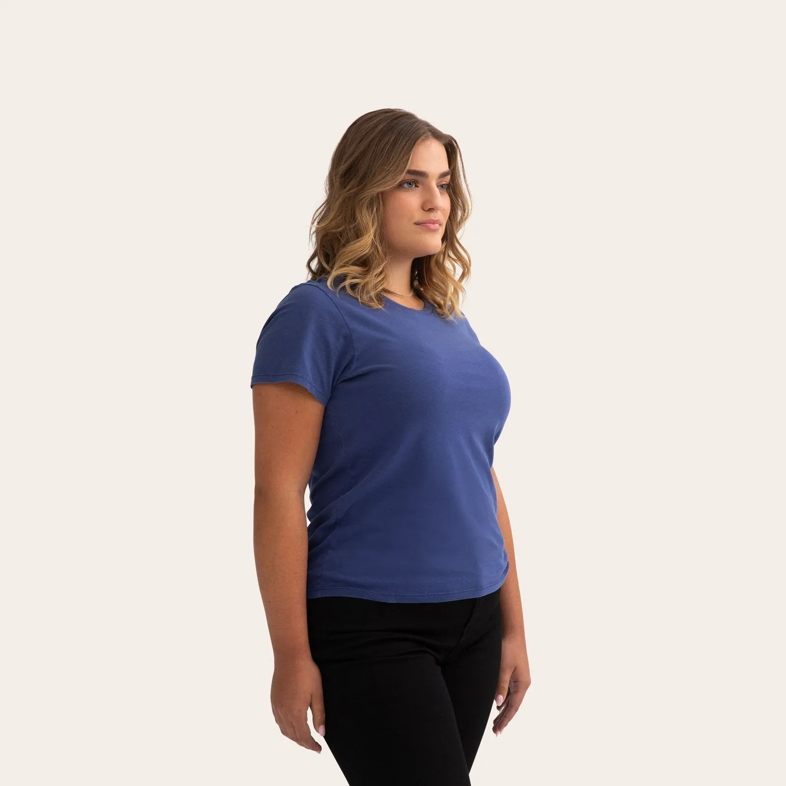 Women's Garment Wash Crew Neck T-Shirt