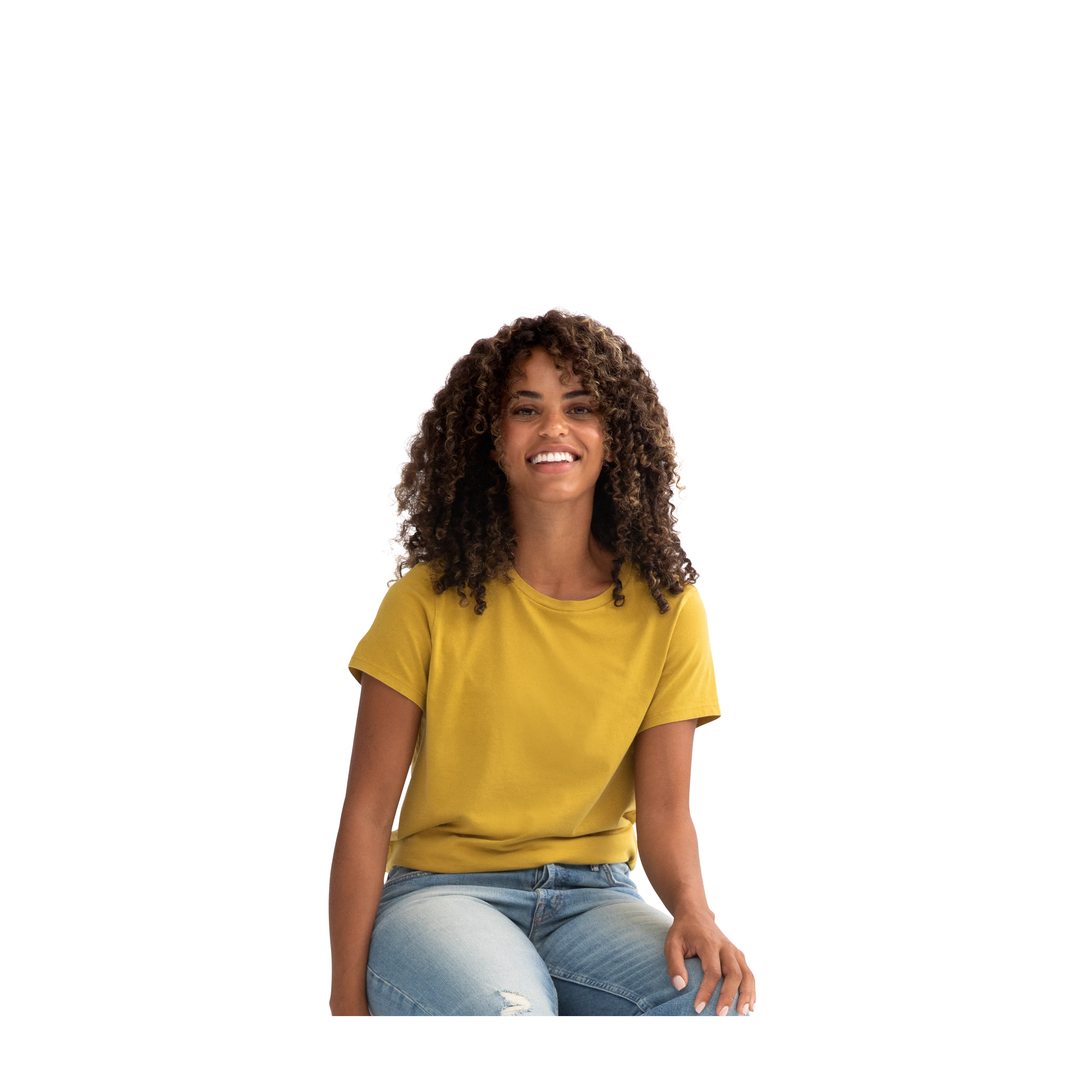 Women's Garment Wash Crew Neck T-Shirt