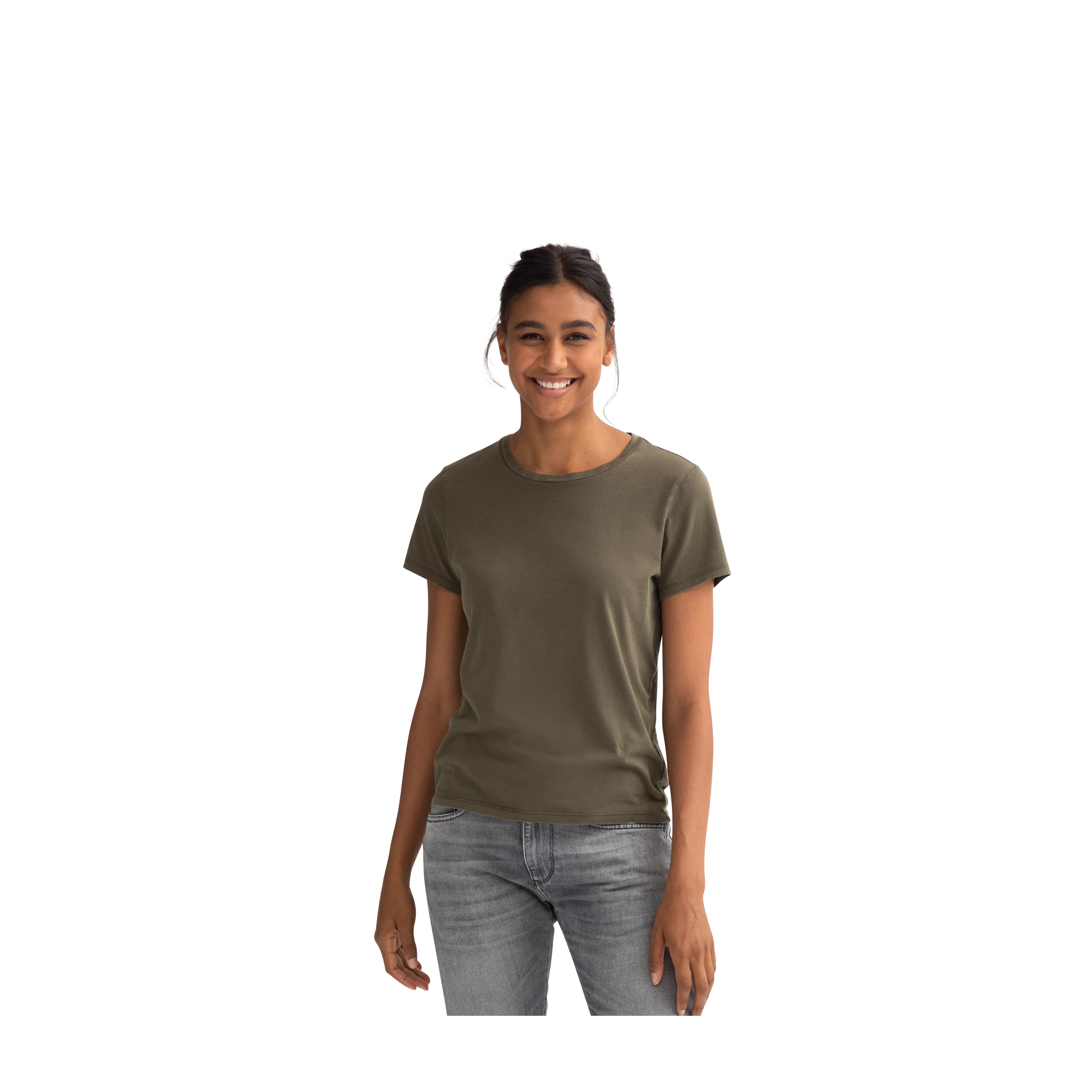 Women's Garment Wash Crew Neck T-Shirt