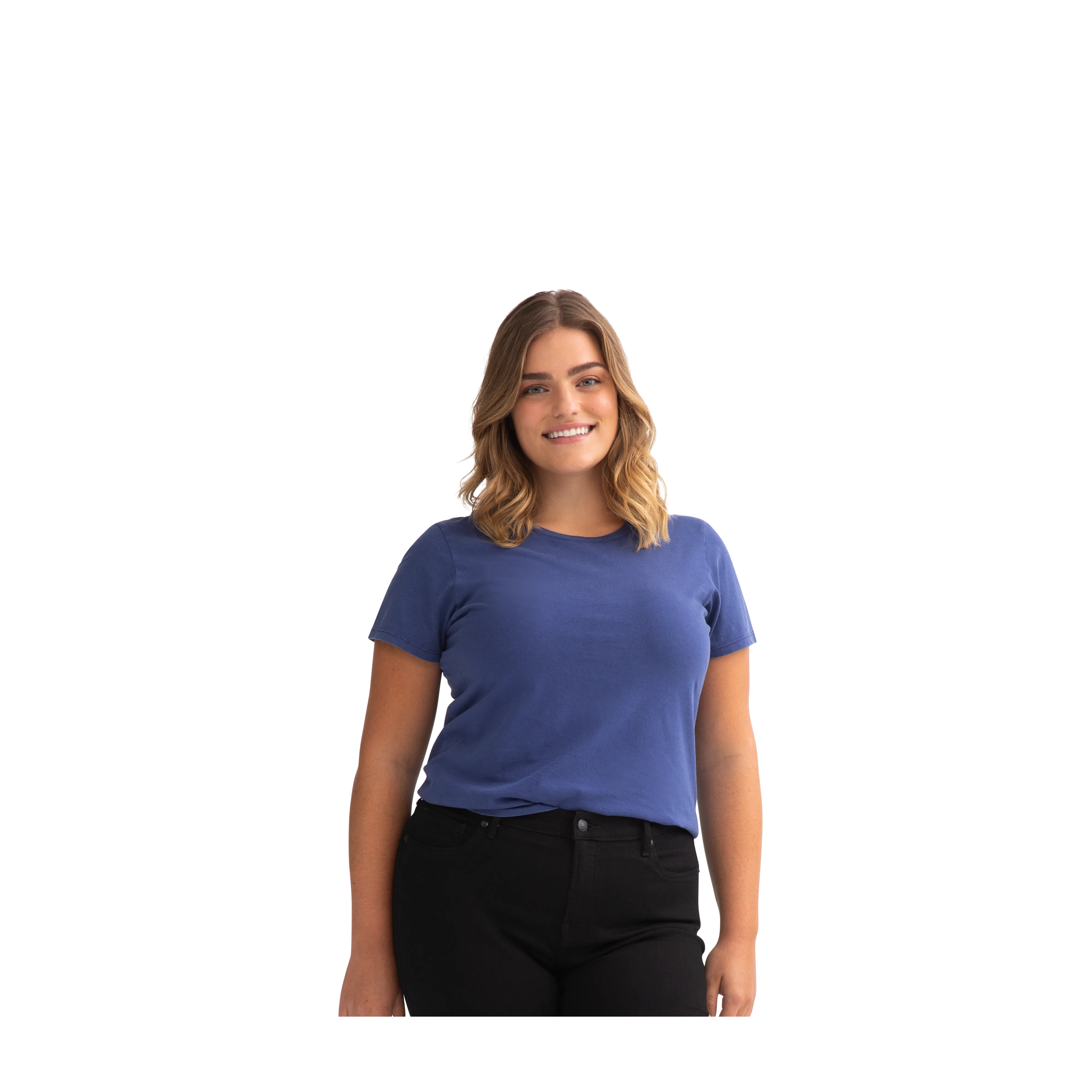 Women's Garment Wash Crew Neck T-Shirt