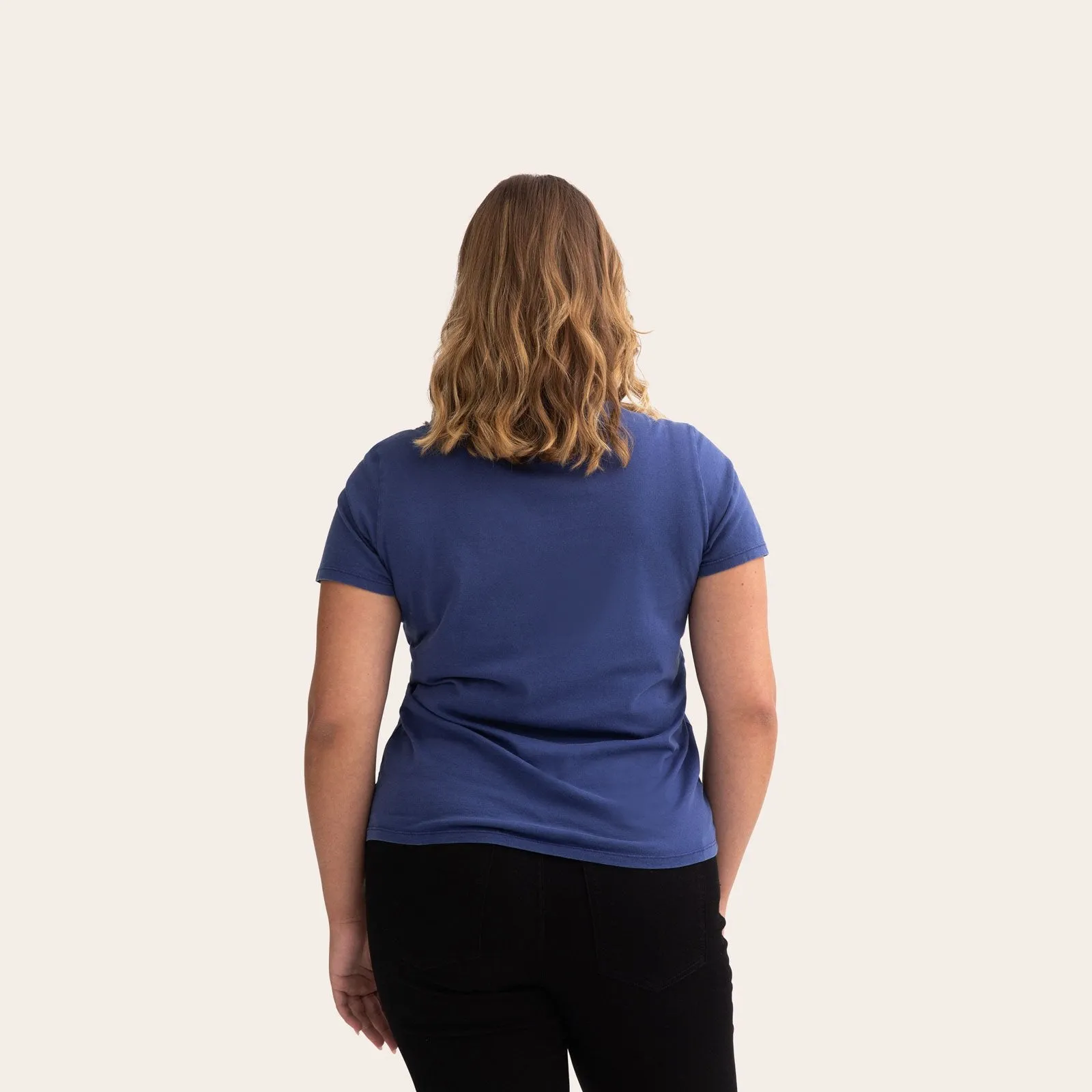 Women's Garment Wash Crew Neck T-Shirt