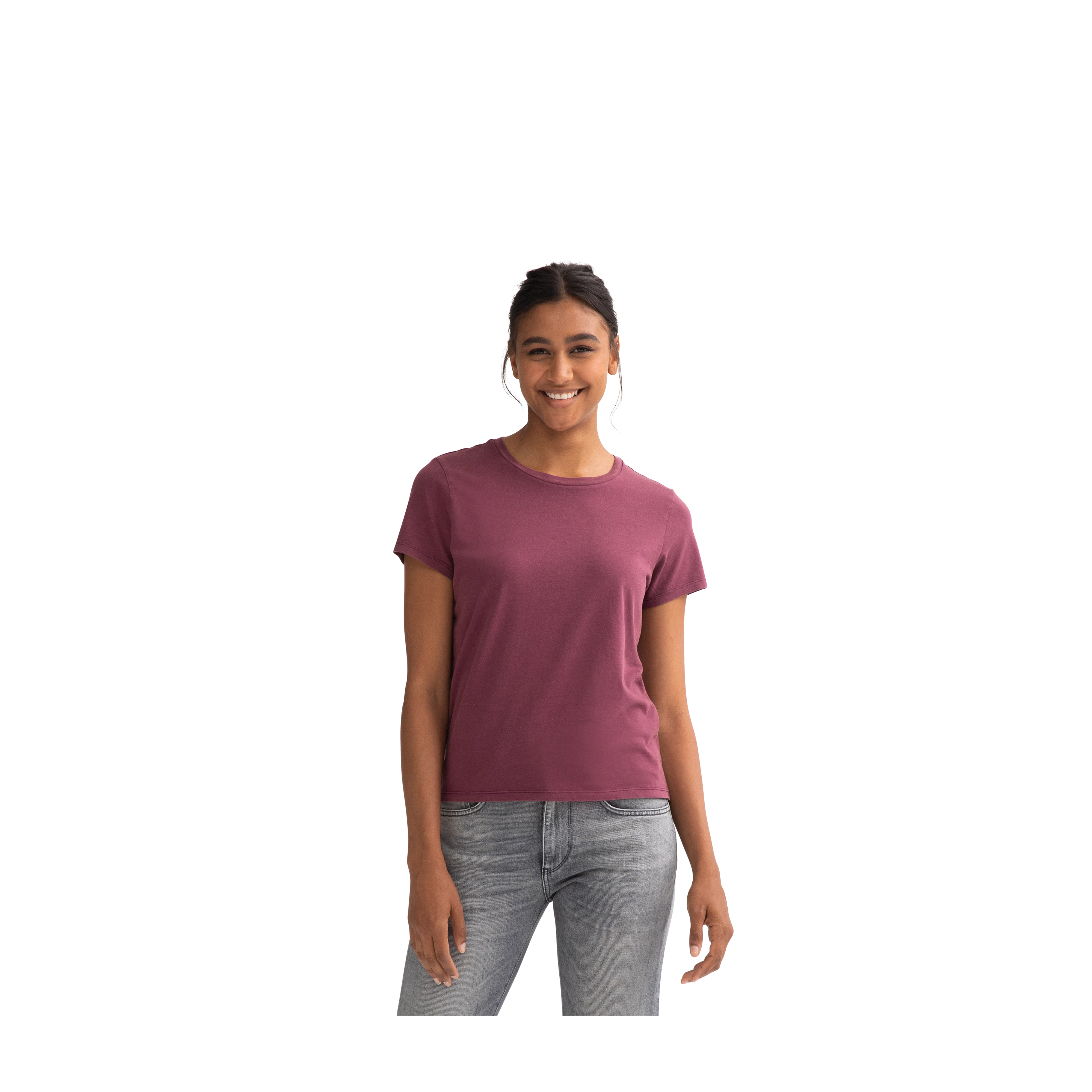 Women's Garment Wash Crew Neck T-Shirt