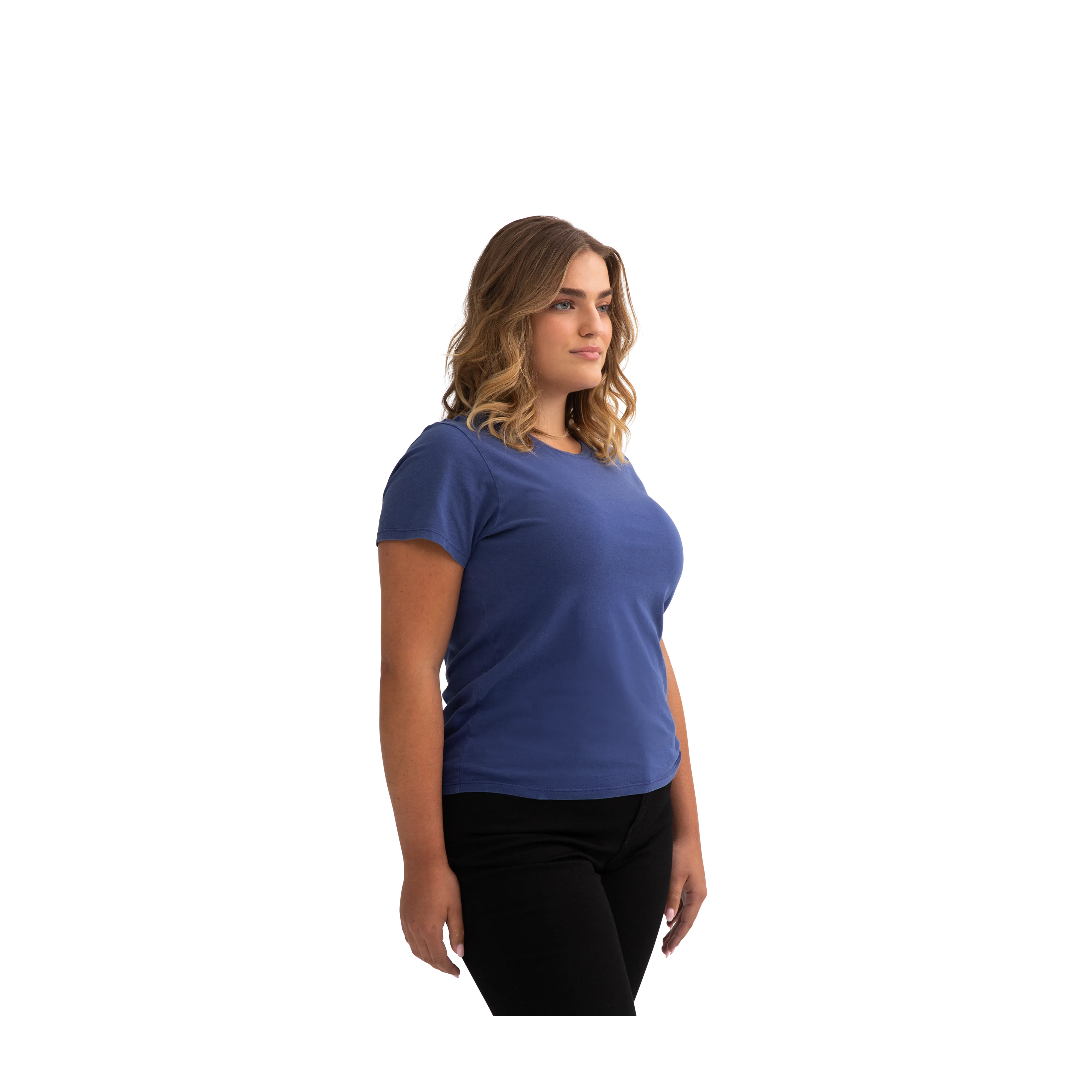Women's Garment Wash Crew Neck T-Shirt