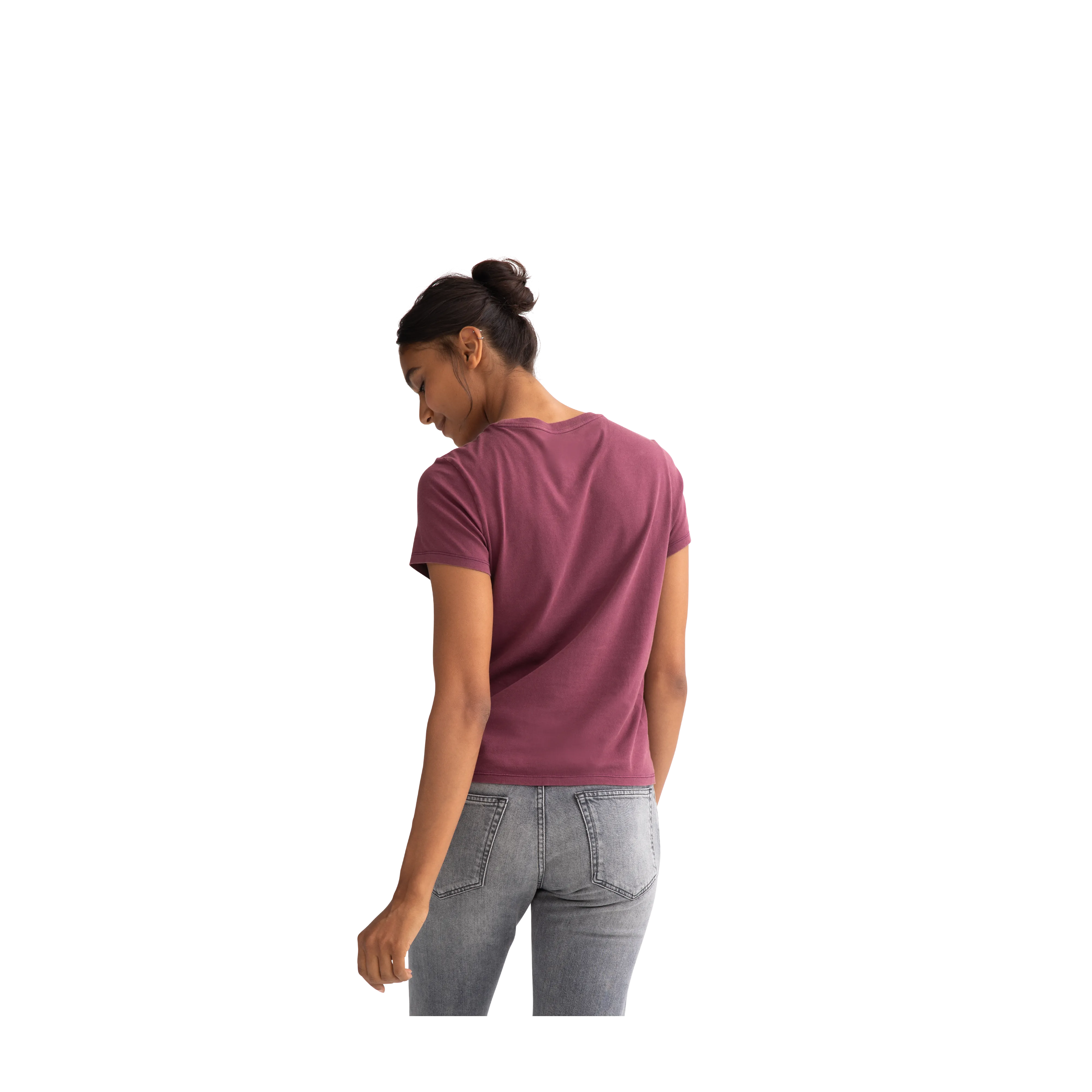 Women's Garment Wash Crew Neck T-Shirt