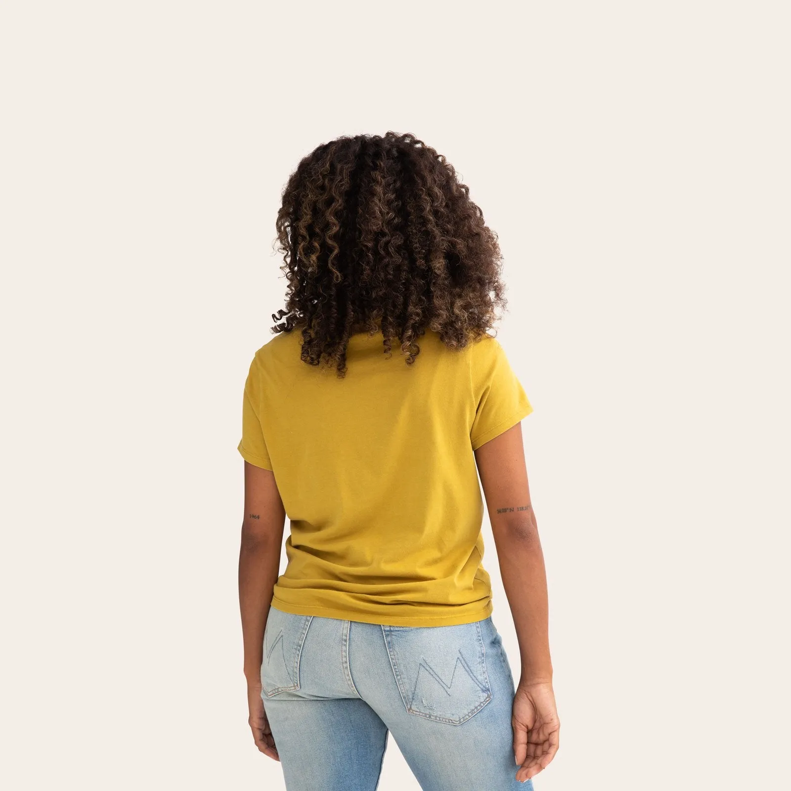 Women's Garment Wash Crew Neck T-Shirt